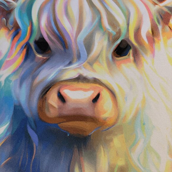 Highland Cow Watercolor Computer Non Slip Custom Mouse Pad Handmade - Picture 4 of 6